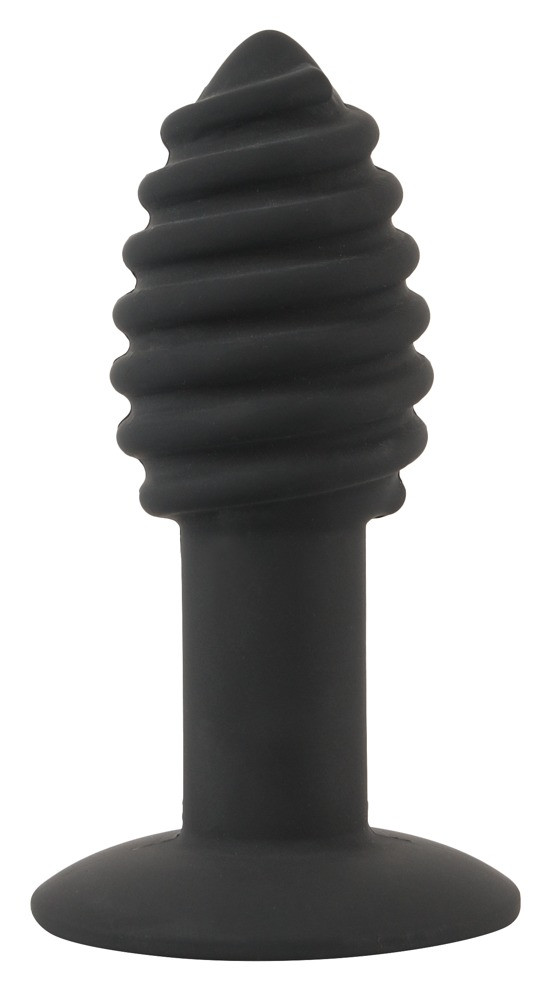Levně Black Velvet Twist - dobíjecí silikonový anální vibrátor (černý)
