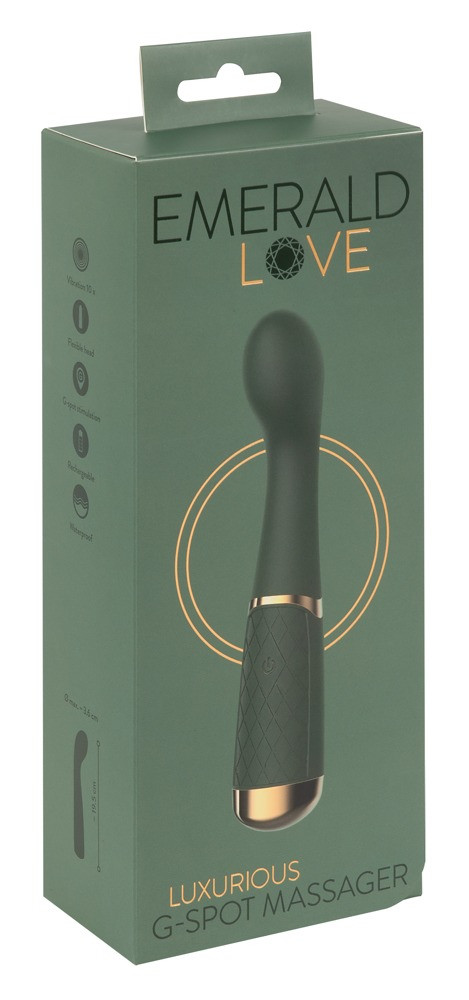 Levně Emerald Love Luxurious G Spot Vibe - nabíjecí, vodotěsný vibrátor na bod G (zelený)