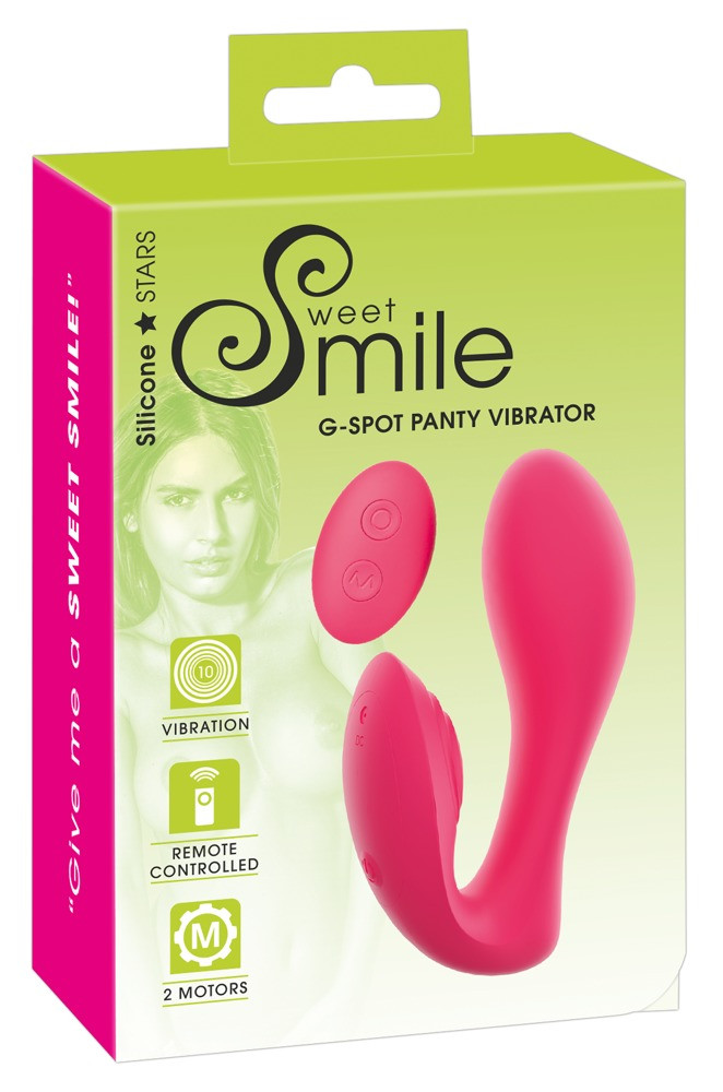 Levně SMILE Panty - dobíjecí vibrátor 2v1 s rádiem (růžový)