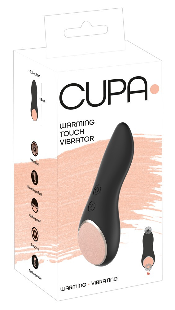 Levně You2Toys CUPA - bezdrátový vibrátor na klitoris s ohřívačem (černý)