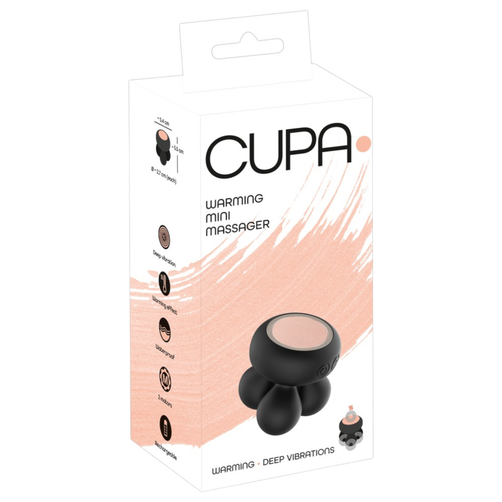 Levně You2Toys CUPA Mini - dobíjecí vyhřívaný masážní vibrátor (černý)