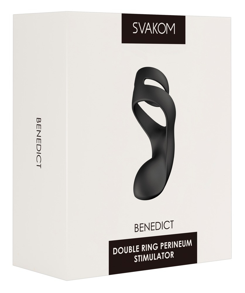 Svakom Benedict - Barrier Stimulating Vibrating Penis Ring (Black)