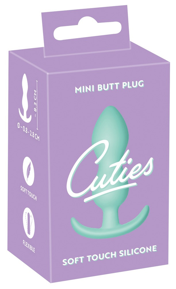 Levně Cuties Mini Butt Plug - silikonové anální dildo - máta (2,3cm)