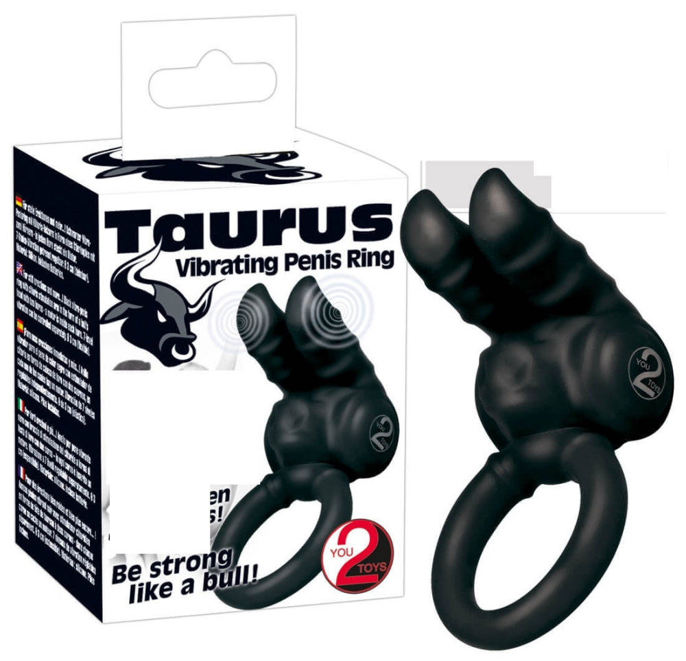 Levně You2Toys Taurus - vibrační kroužek na penis černý