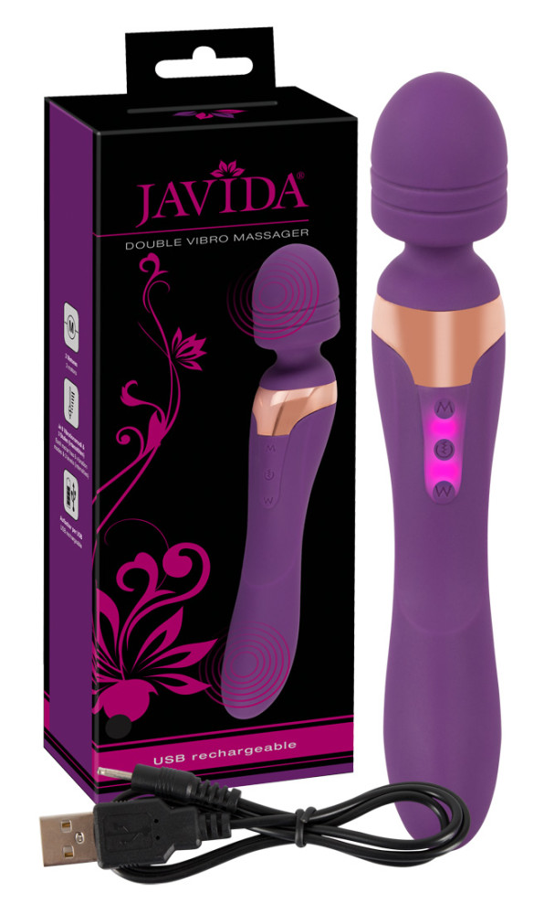 Levně Javida Double - masážny vibrátor (fialový)