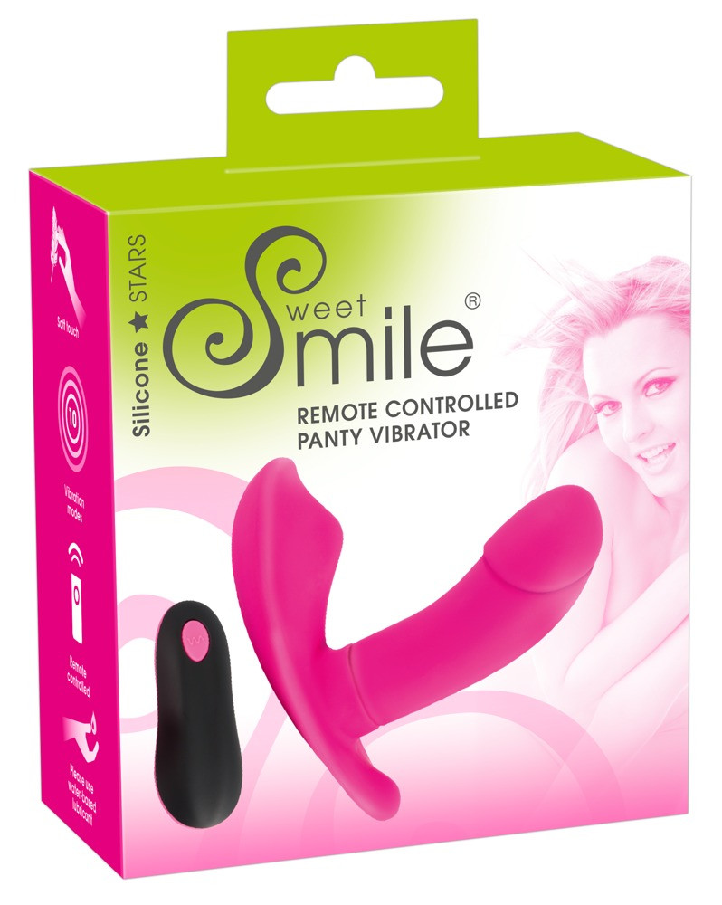 Levně SMILE Panty - nabíjecí připínací vibrátor na dálkové ovládání (růžové)