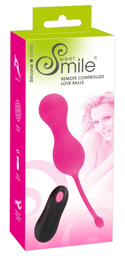 Levně SMILE Love Balls - nabíjecí vibrační vajíčko na dálkové ovládání (růžové)
