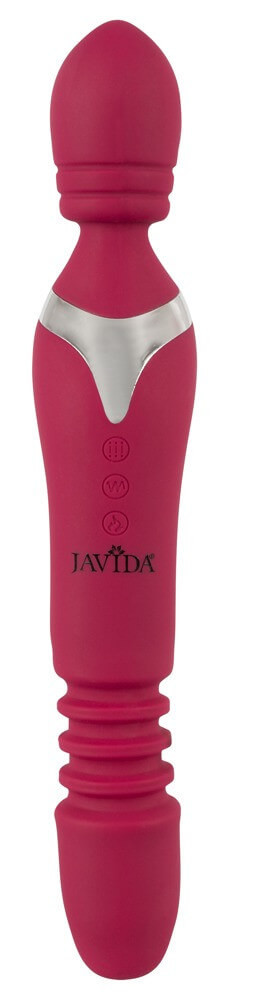Levně Javida Thrusting - rotační masážní vibrátor s pohybem nahoru/dolů a ohřevem (červený)