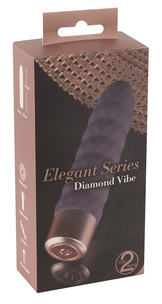 Levně You2Toys Elegant Diamant - nabíjecí tyčový vibrátor (tmavě fialový)