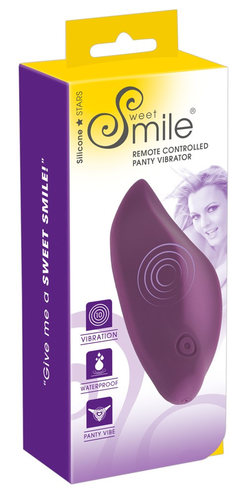Levně SMILE Panty - rádiově řízený, vodotěsný vibrátor na klitoris (fialový)