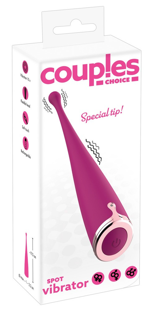 Levně Couples Choice Spot Vibrator - nabíjecí vibrátor na klitoris (růžový)