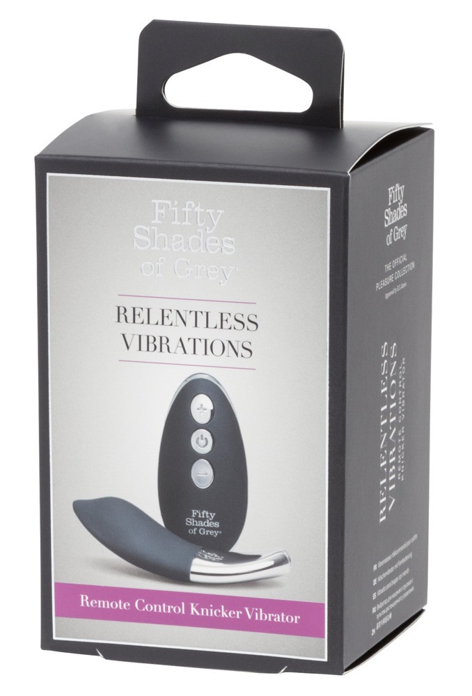 Levně Fifty Shades of Grey Relentless Panty - Vibrátor na klitoris (černo-stříbrný)