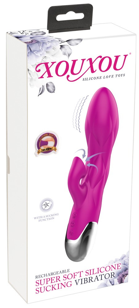 XOUXOU - nabíjecí vibrátor na bod G se sáním klitorisu (růžový)