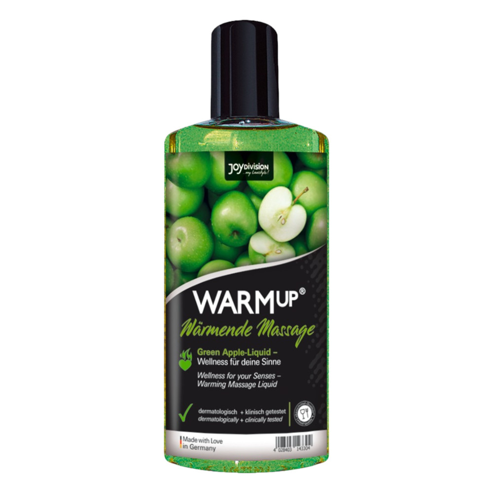 Levně Joydivision Präparate Warmup - masážní olej s hřejivým účinkem zelené jablko (150 ml)