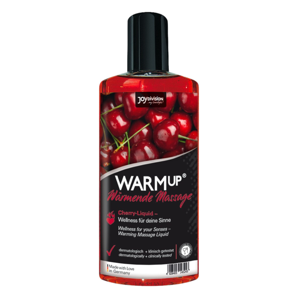 Levně JoyDivision Warm Up Cherry - hrejivý masážny olej čerešňový (150ml)