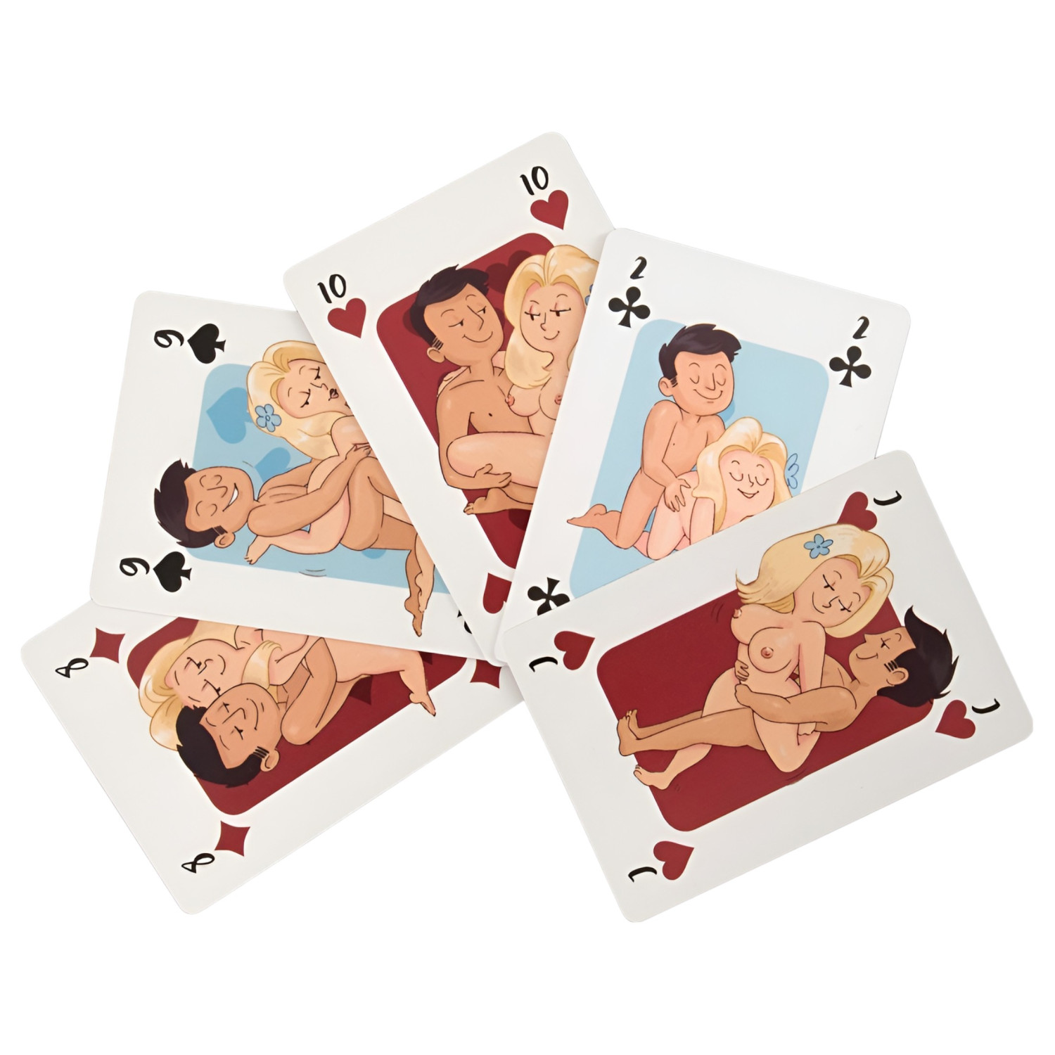 Kama Sutra - francúzske karty s vtipnými sexuálnymi polohami (54 ks)