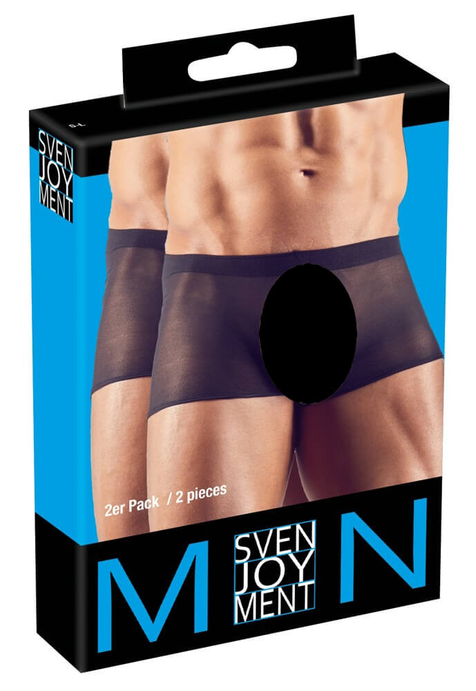 Levně Svenjoyment - průhledné boxerky - černé (2 kusy) S-L
