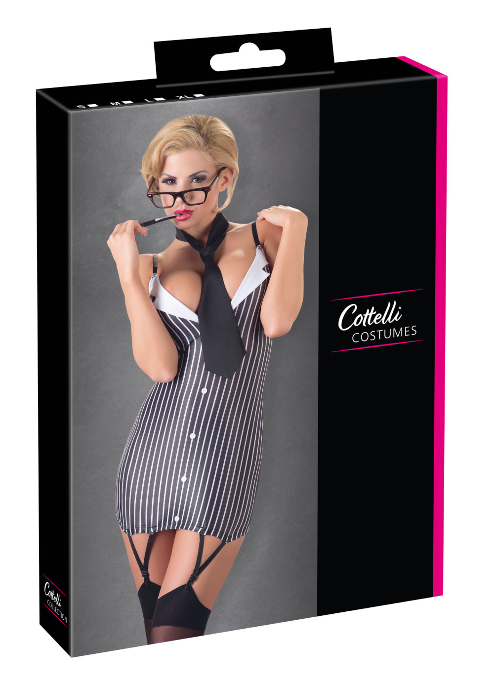 Cottelli - pásikavý kostým „Sekretárka“ - XL