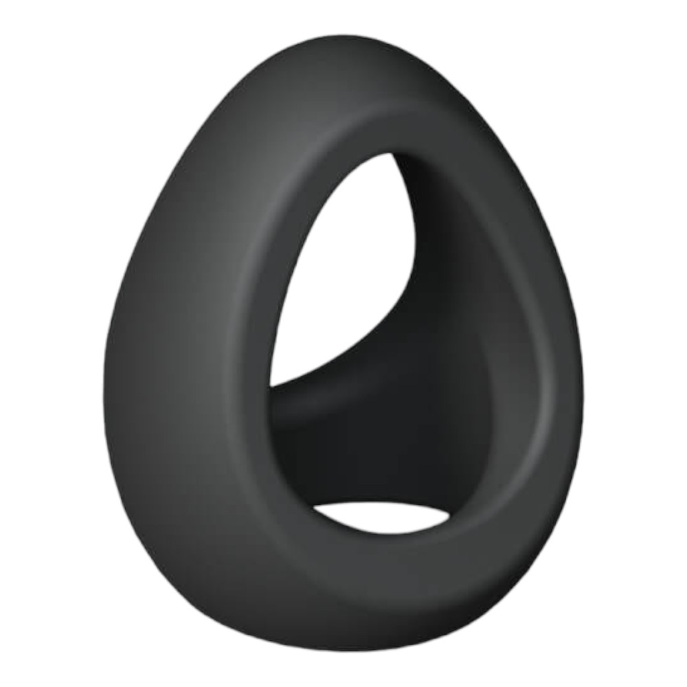 Levně Love to Love Flux - silikonový kroužek na penis (černý)
