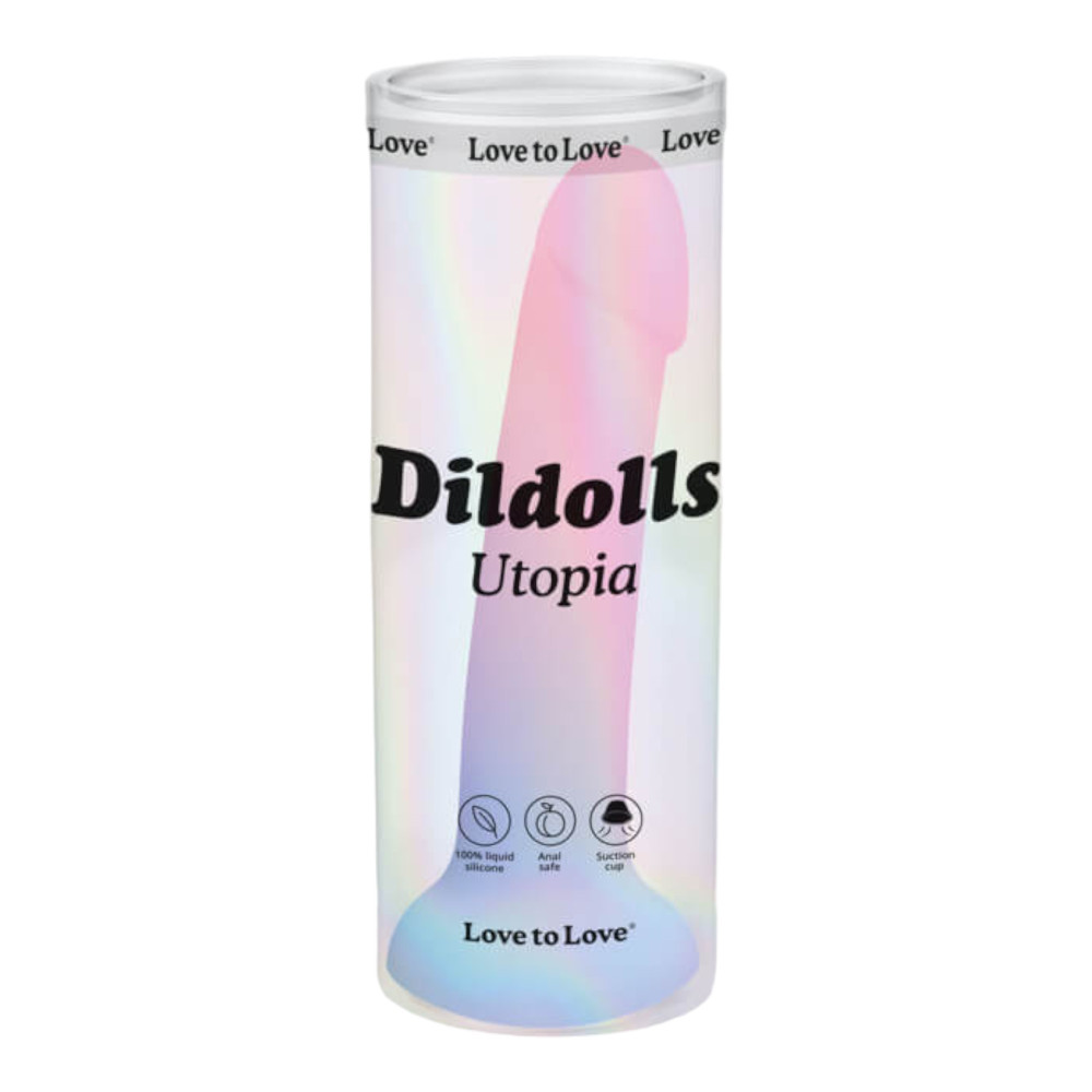 Levně Dildolls Utopia - silikonové dildo s přísavkou (barevné)