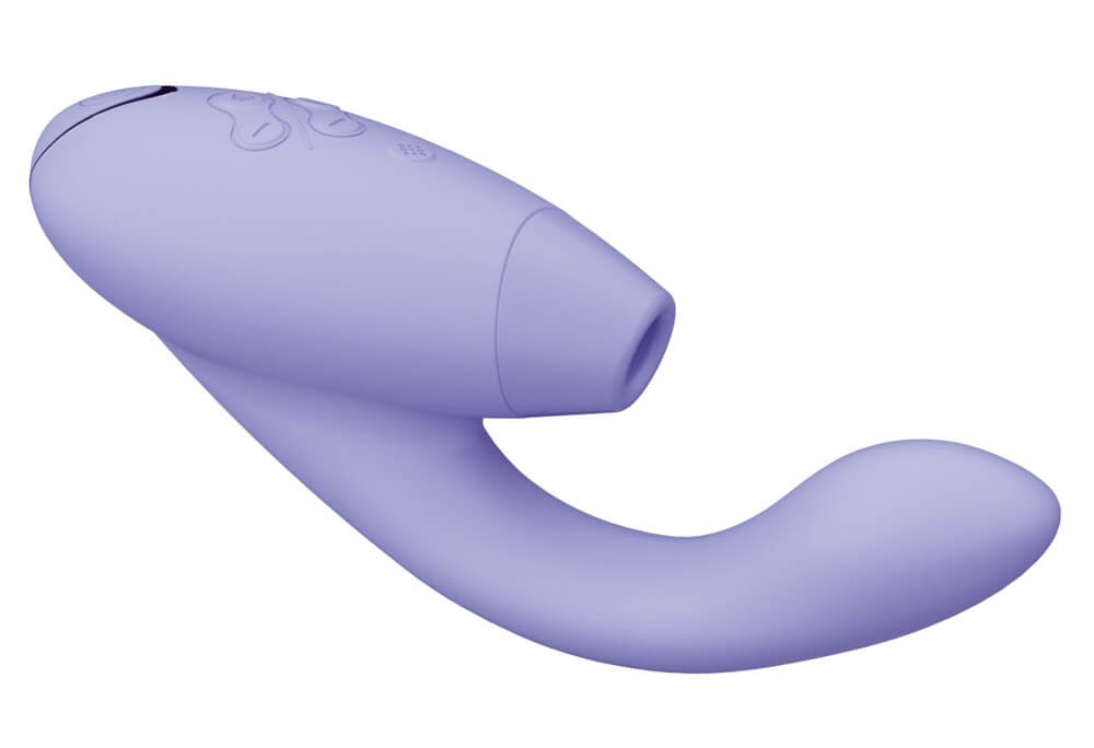 Levně Womanizer Duo 2 - vodotěsný vibrátor bodu G a stimulátor klitorisu (fialový)