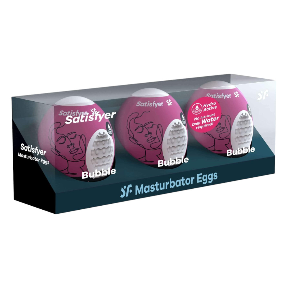 Levně Satisfyer Egg Bubble - souprava masturbačních vajíček (3ks)