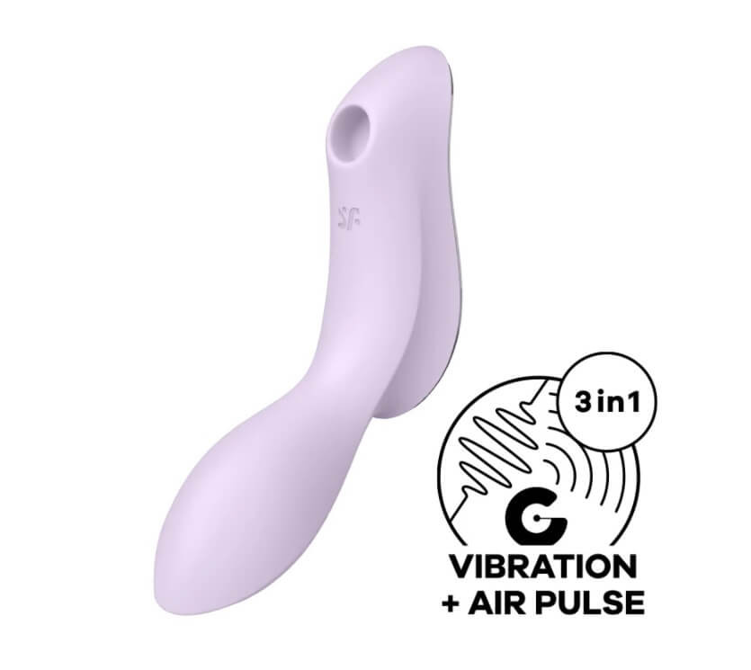 Levně Satisfyer Curvy Trinity 2 - nabíjecí vaginální vibrátor se stimulátorem klitorisu (fialový)