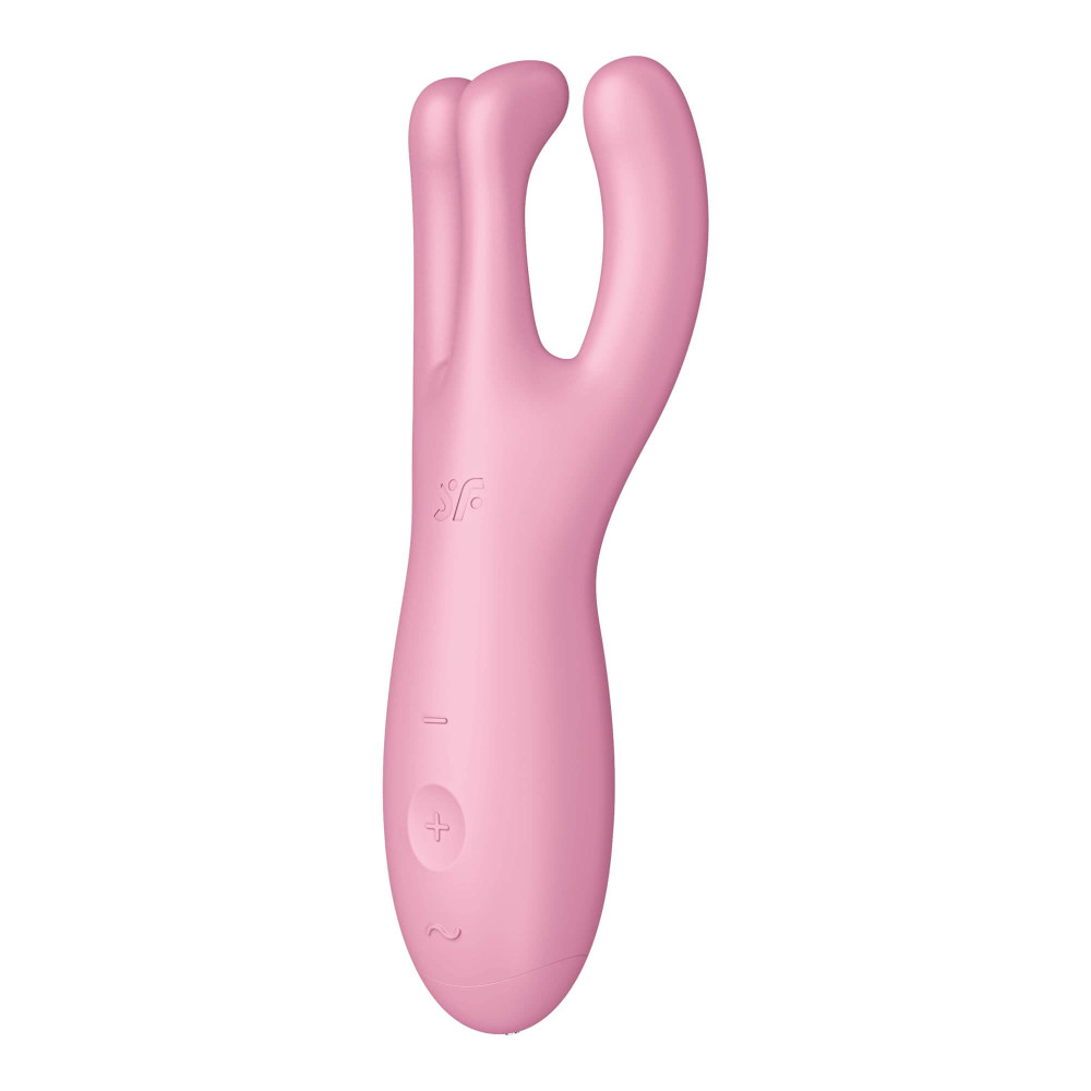 Levně Satisfyer Threesome 4 - inteligentní dobíjecí vibrátor na klitoris (růžový)