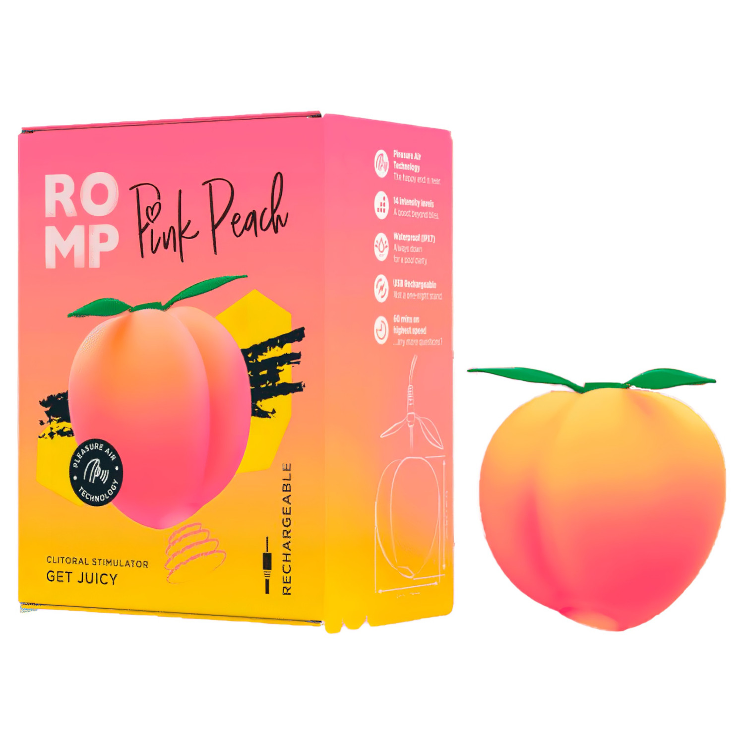 Romp Pink Peach - vlnitý vibrátor (růžový)