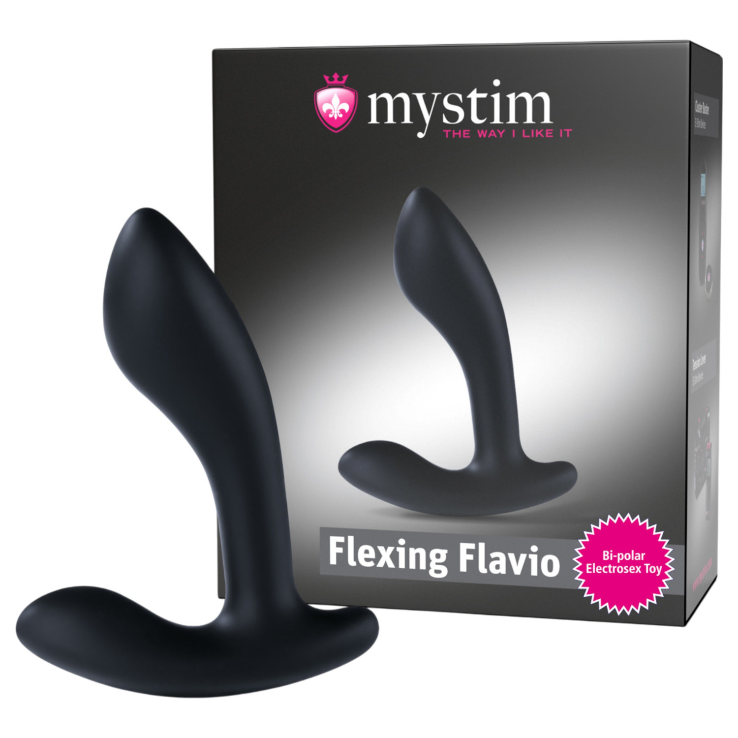 Mystim Flexing Flavio - elektro prostatický vibrátor (černý)