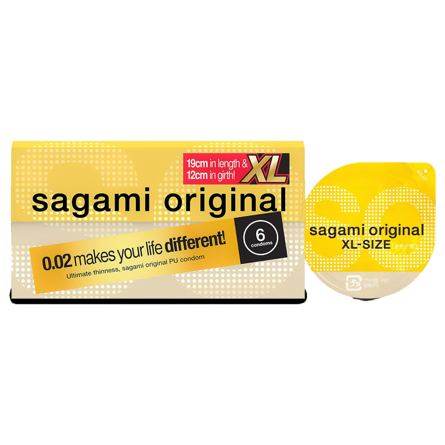 Sagami Original 0,02 XL - kondom - 61mm (6ks)