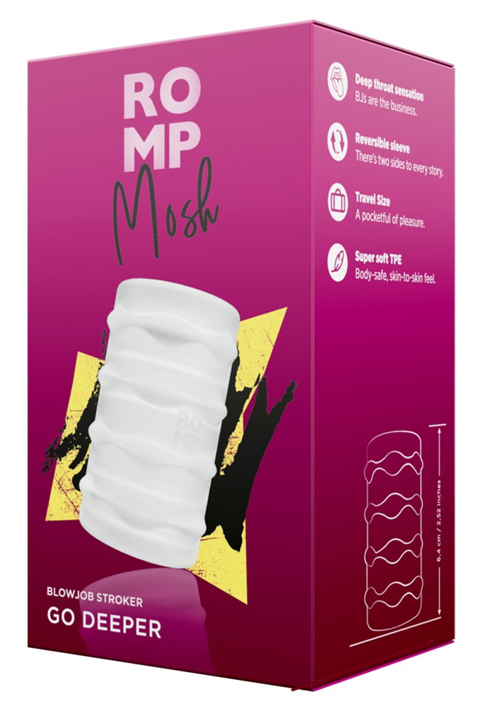 Levně ROMP Mosh - flexibilní cestovní masturbátor (průsvitný)
