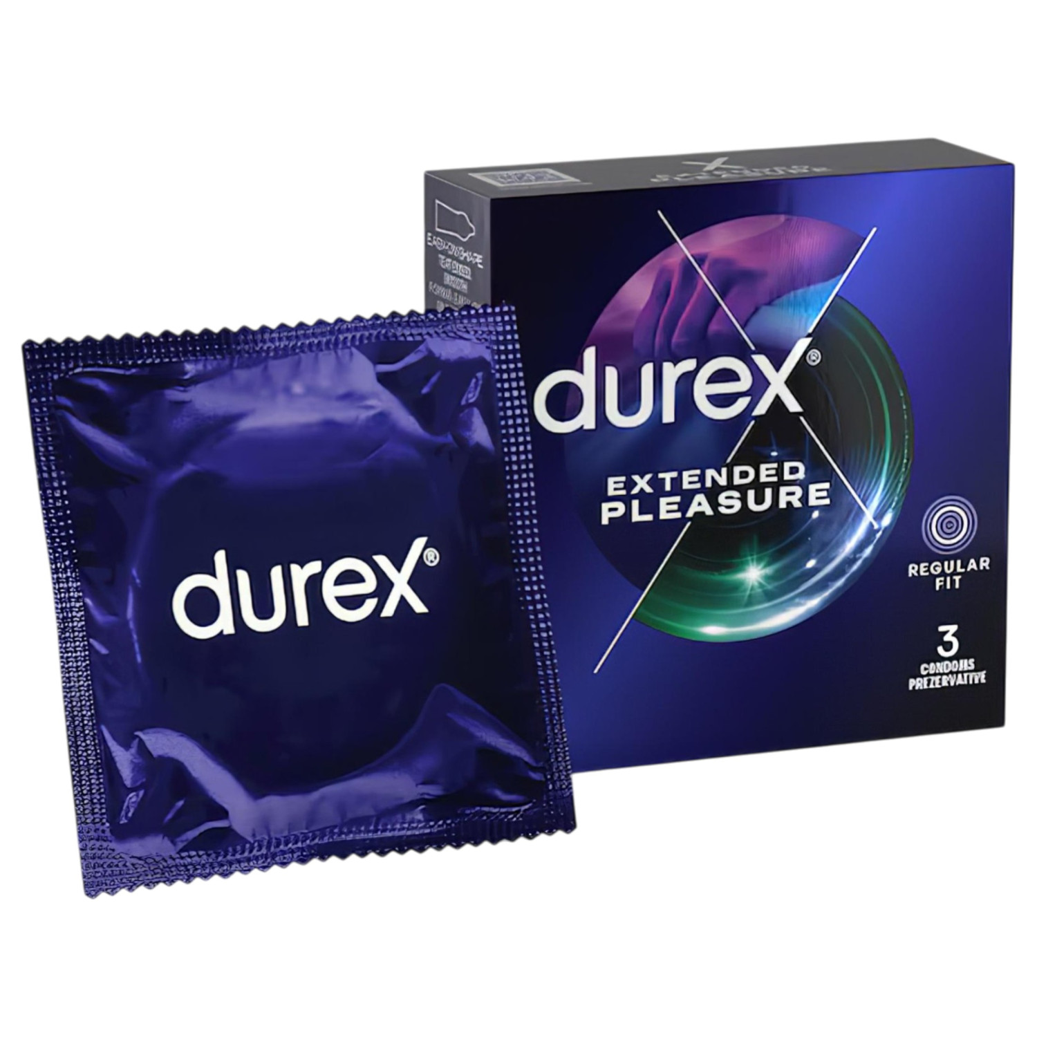 Durex Extended Pleasure - kondom s prodlouženým účinkem - 56 mm (3 ks)