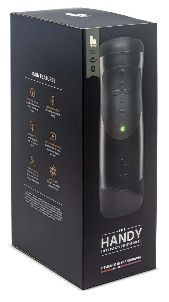 Levně The Handy 1.1 - síťový smart VR masturbátor (černý)