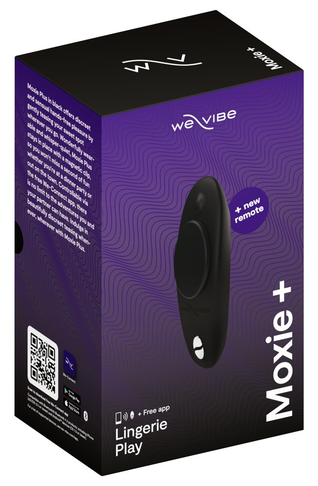 Levně We-Vibe Moxie+ - dobíjecí, rádiem řízený, inteligentní vibrátor na klitoris (černý)