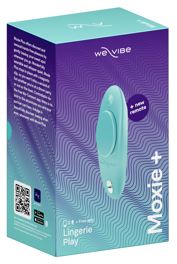 Levně We-Vibe Moxie+ - dobíjecí, rádiem řízený, inteligentní vibrátor na klitoris (tyrkysový)