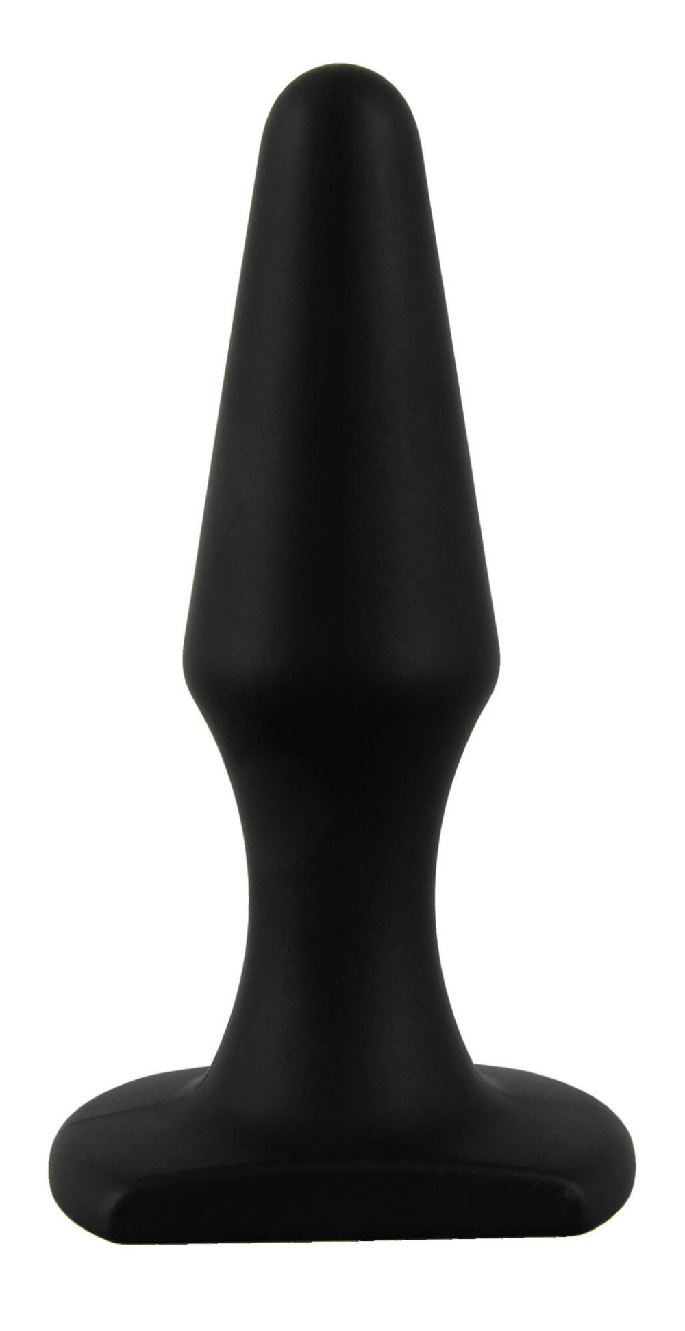 Levně Analplug - silikonové anální dildo (černé) - v sáčku