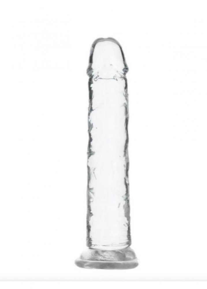 Addiction Crystal - dildo s přísavkou (průsvitné) - 18cm