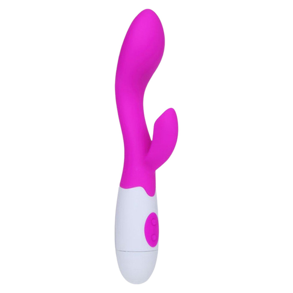 Levně Pretty Love Brighty - vodotěsný vibrátor na bod G s ramenem na klitoris (fialový)