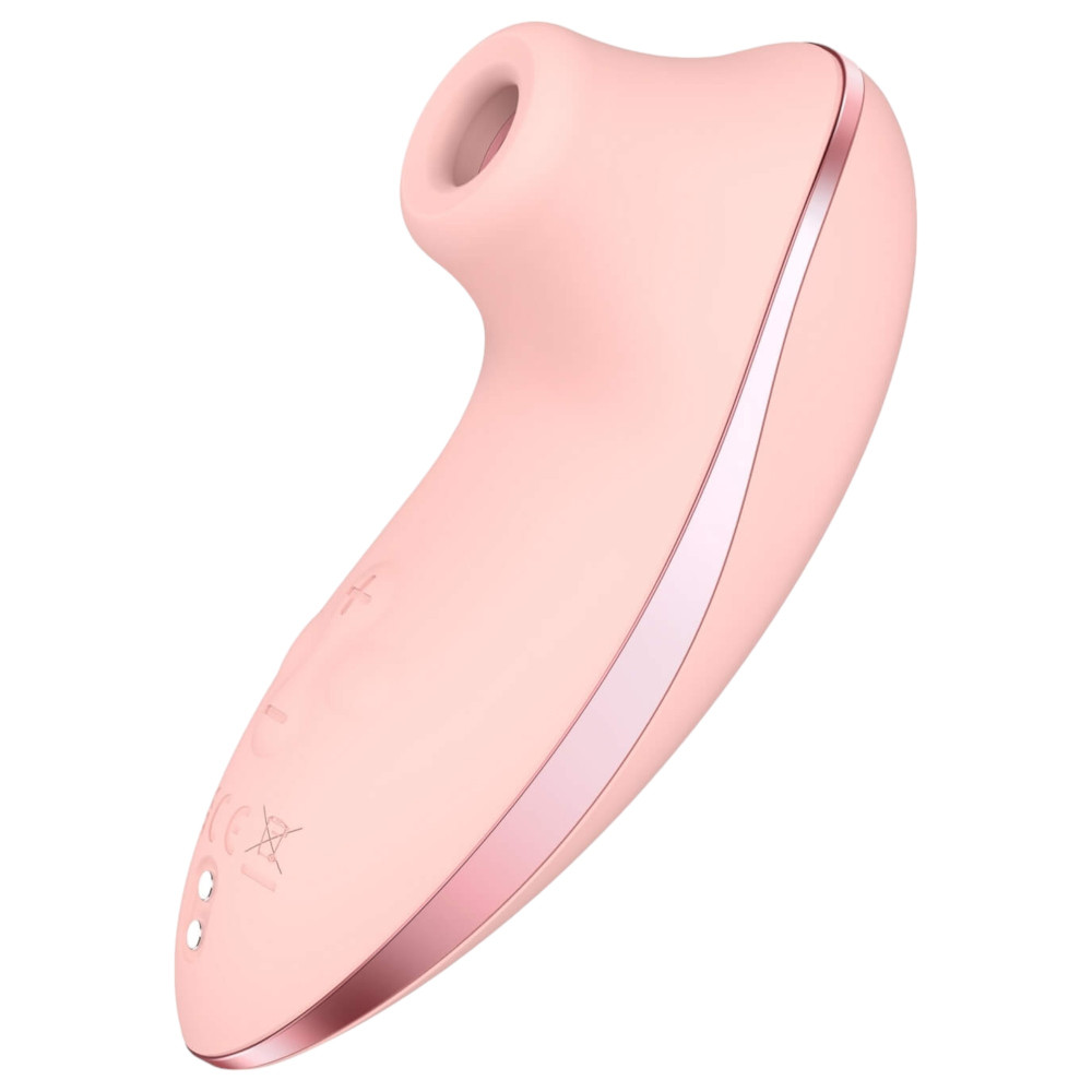 Levně Vibeconnect - dobíjecí vzduchový vlnový stimulátor klitorisu s ohřívačem (broskvový)