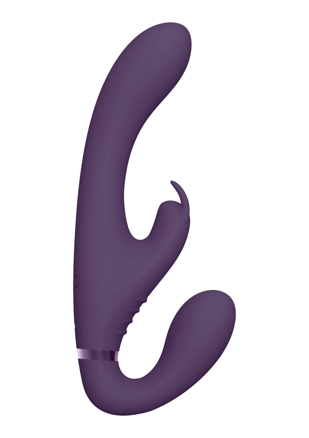 Levně Vive Suki - dobíjecí vibrátor bez ramínek se stimulátorem klitorisu (fialový)