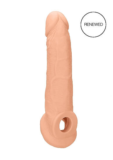 Levně RealRock Penis Sleeve 9 - návlek na penis (21,5 cm) - tělová barva