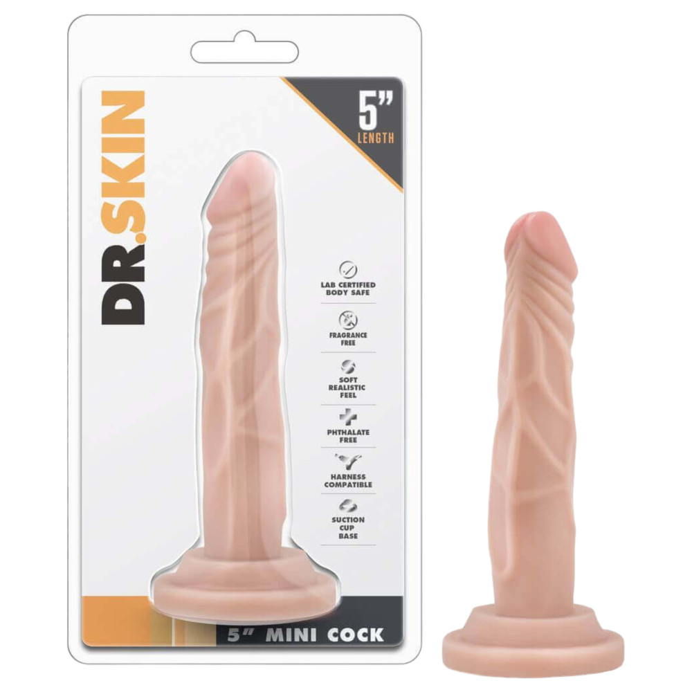 Dr. Skin 5 - realistické dildo s přísavkou - tělová barva (14,5cm)