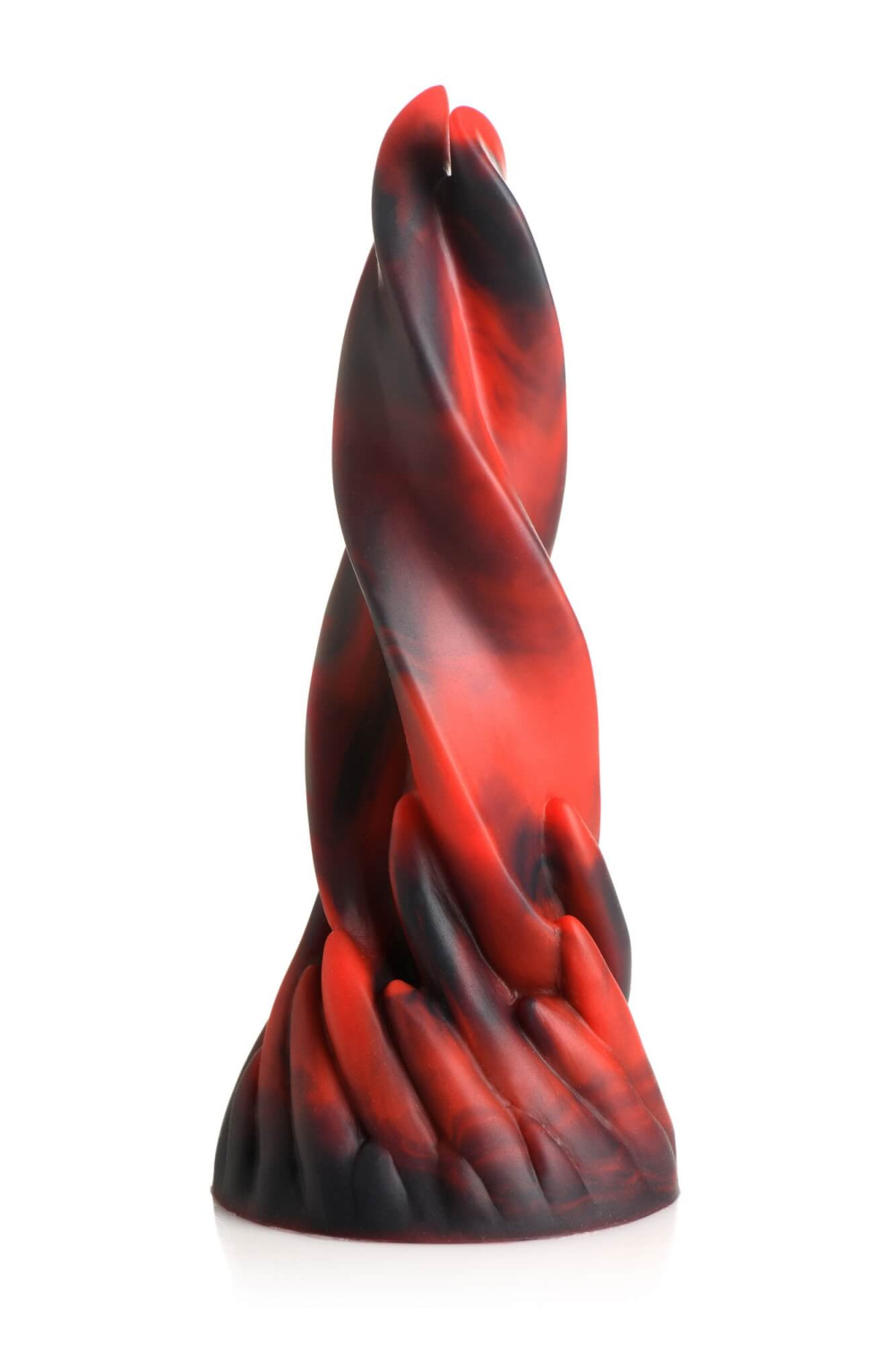 Levně Creature Cocks Hell Kiss - zkroucené silikonové dildo - 19 cm (červené)