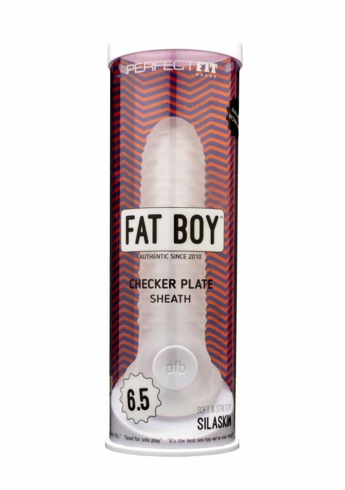 Levně Fat Boy Checker Box - pouzdro na penis (17 cm) - mléčně bílé