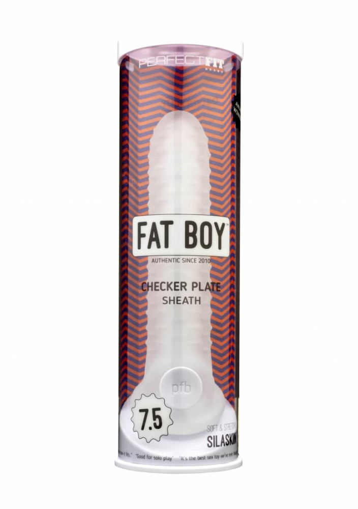 Levně Fat Boy Checker Box - pouzdro na penis (19 cm) - mléčně bílé