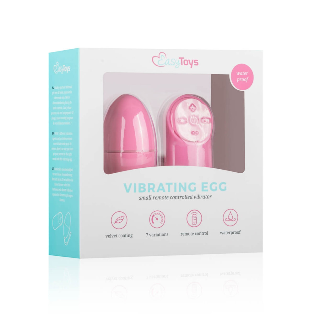 Levně Easytoys - vibrační vajíčko se 7 rytmy na dálkové ovládání (růžové)