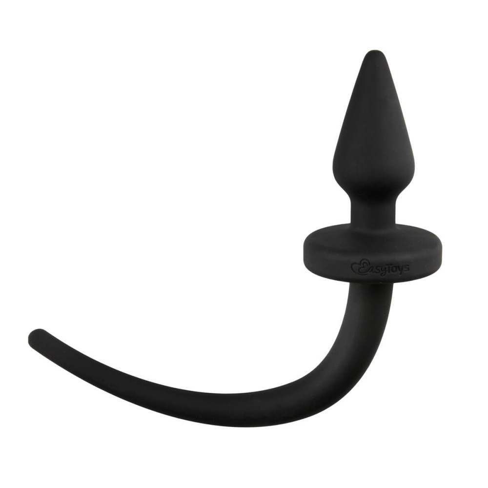Levně Easytoys Dog Tail - anální dildo (černé)