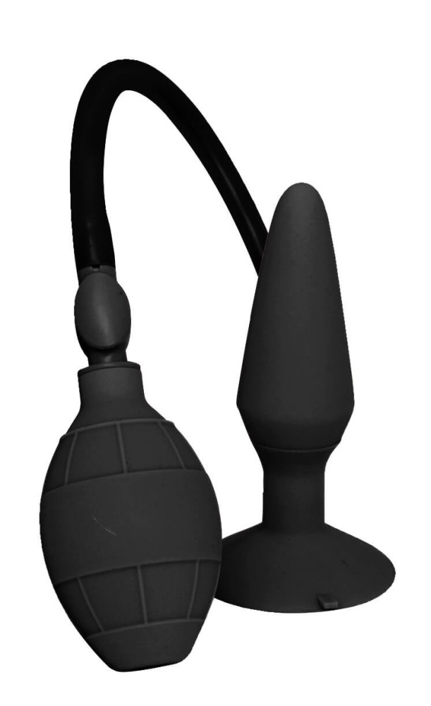 Levně MenzStuff L - pumpovatelné anální dildo s nožičkami - černé (velké)