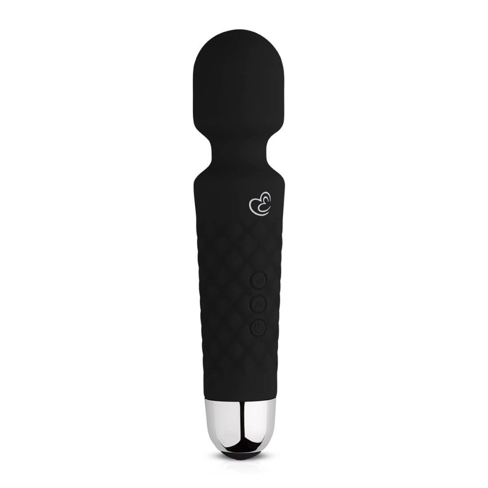Levně EasyToys Mini Wand - dobíjecí vibrační masážní přístroj (černý)